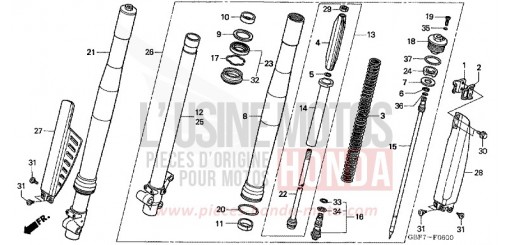 GABEL, VORNE CR85R6 de 2006